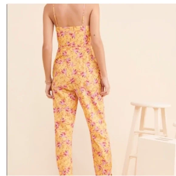 FARM Rio Vibrant Yellow Floral Jumpsuit - Picture 5 of 11